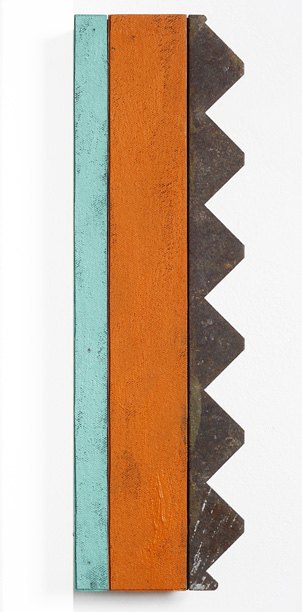 Orange and Blue-Green with Metal Zigzag