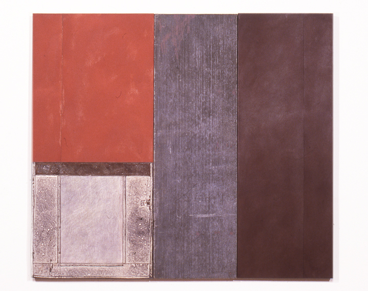 White Metal with Red and Gray