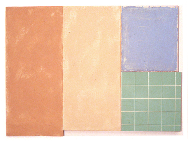 Green Grid with Blue Yellow Orange