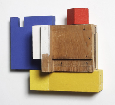 Red Cube with White Blue and Yellow